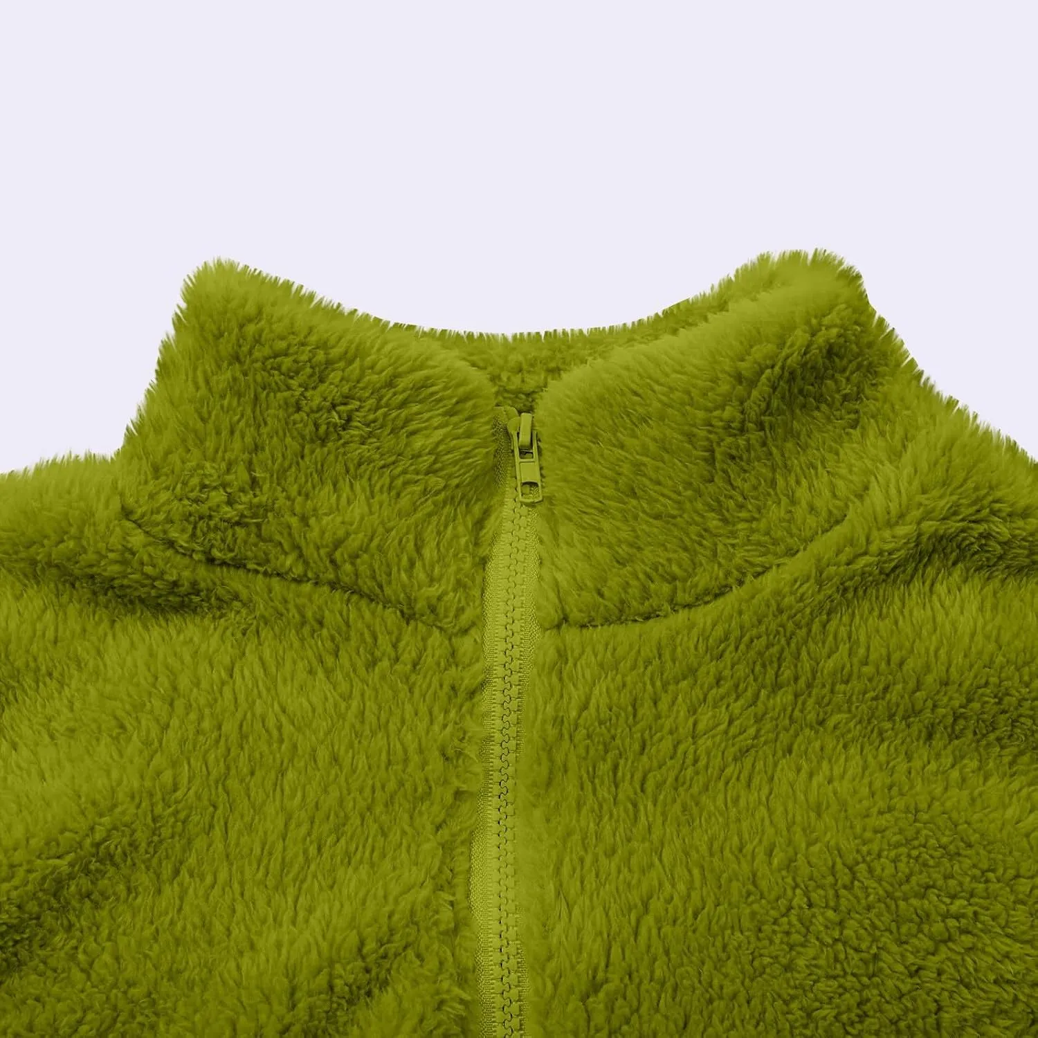 2024 Womens Winter Coats Long Sleeve High Collar Zip up Casual Comfy Warm Plush Loose Jackets with Pockets
