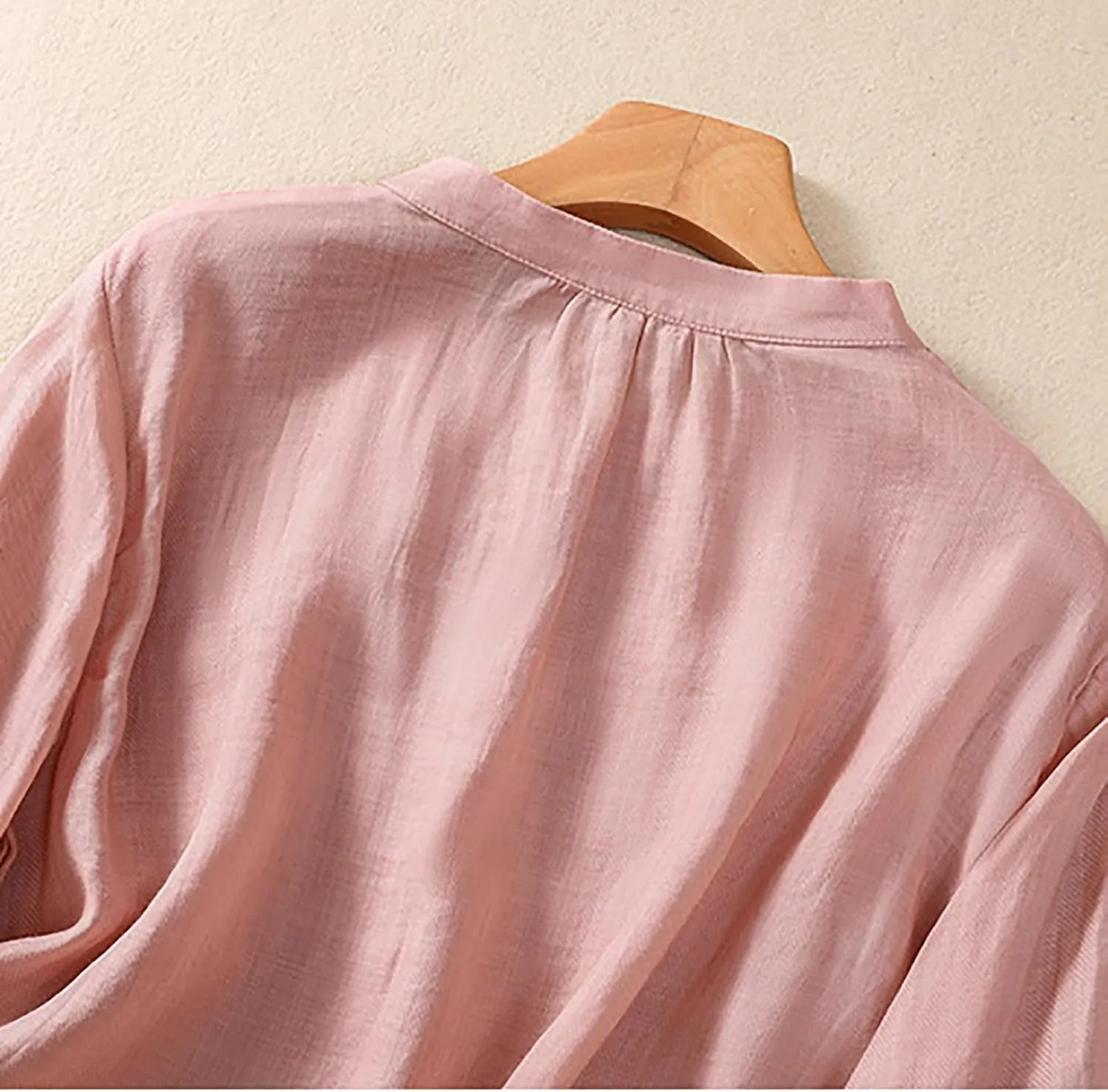 2025 Summer Boho Top Cotton Linen Button Long Sleeve Shirt Women Vintage Blouse Tees Loose Casual Peasant Tunics Tops