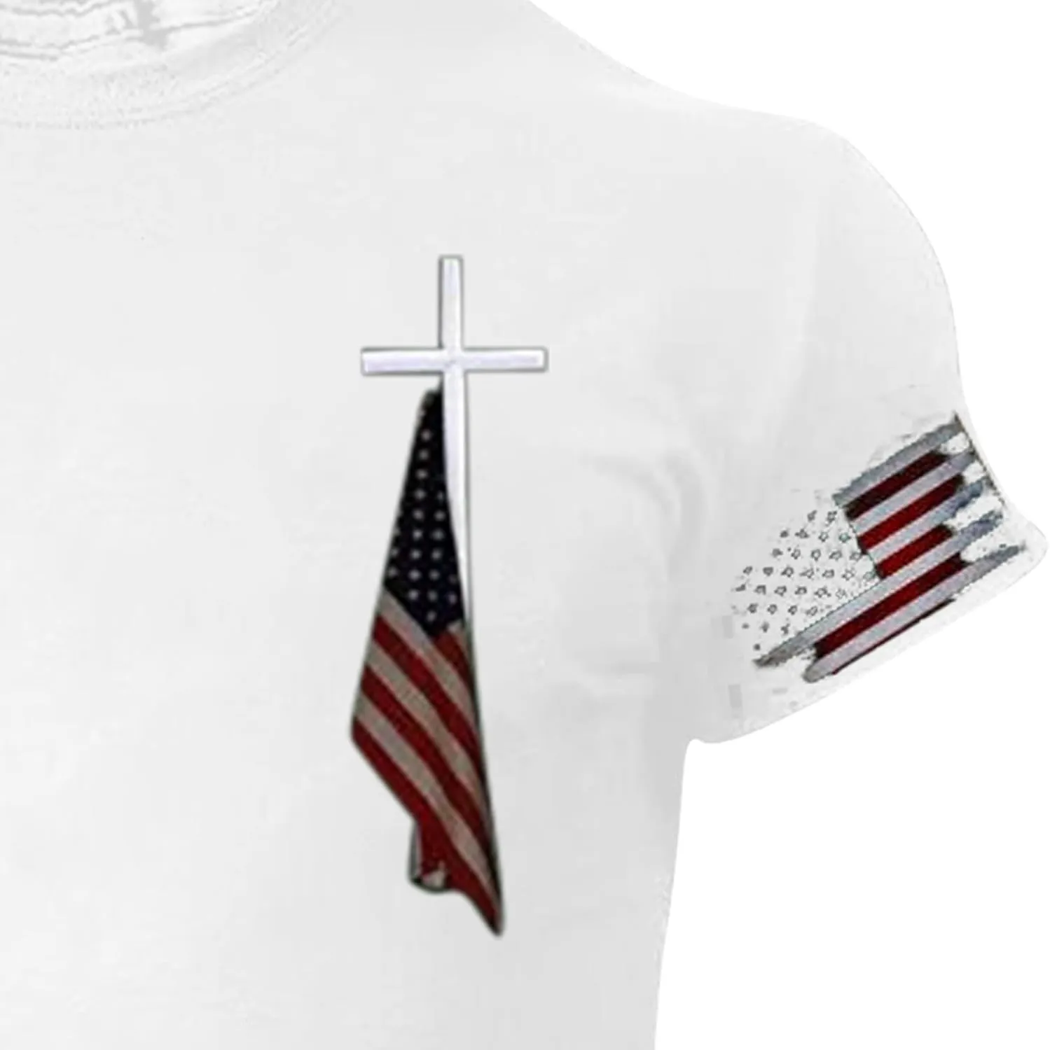 American Flag Shirts for Men Casual Independence Day Flag Graphic Patriotic Tshirts 4Th of July Christian Shirts