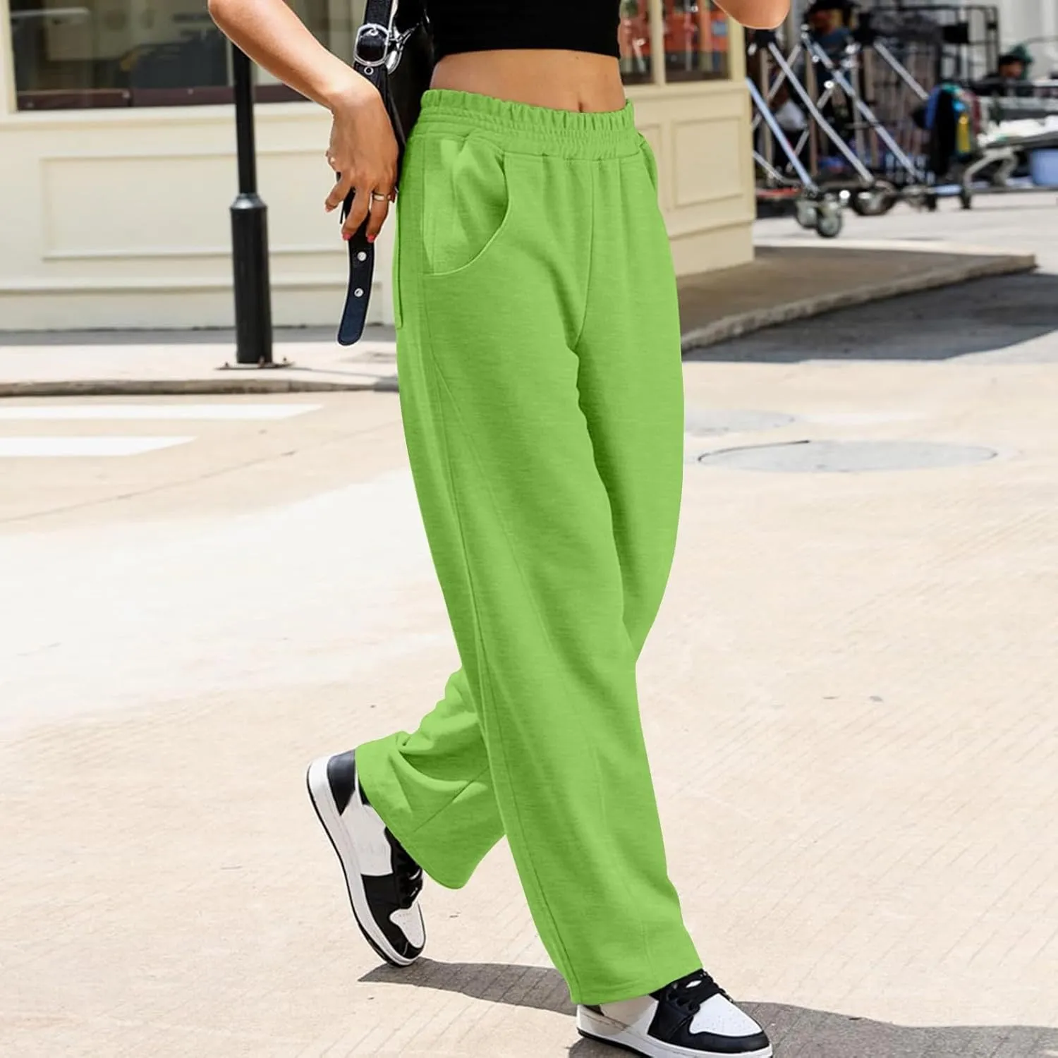 Baggy Cargo Sweatpants for Women Pockets Lounge Fall Clothes Outfits 2024 Casual Fleece High Waisted Pants Jogger Y2K