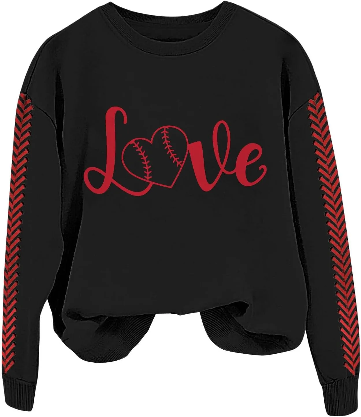 Baseball Sweatshirt for Womens 2025 Long Sleeves Round Neck Pullover Baseball Letter Print Blouses Fall Workout Tops