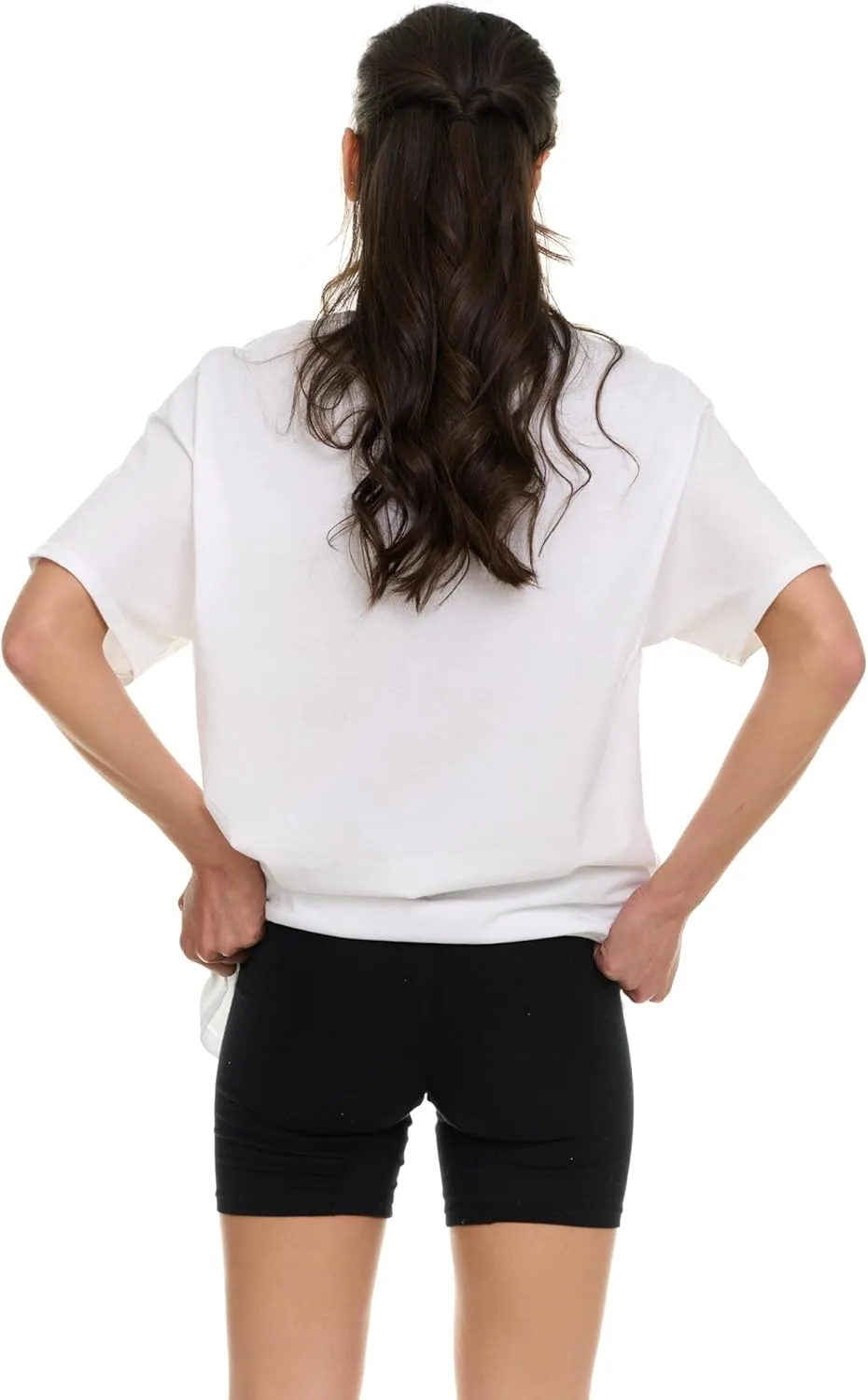 BILLIONHATS 6 Pack of Womens Oversized Cotton T-Shirts, Crew Neck Short Sleeve Baggy Loose Tops Oversize Tees