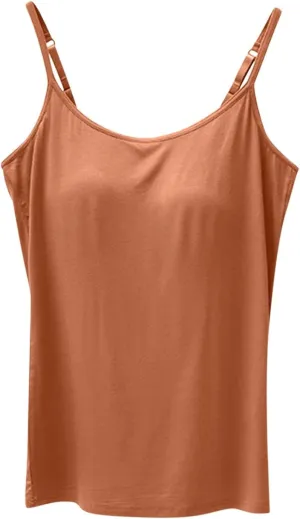 Black Spaghetti Strap Tank for Women Solid Color Crewneck Smooth Lightweight Basic Shirts Workout Athletic Tanks