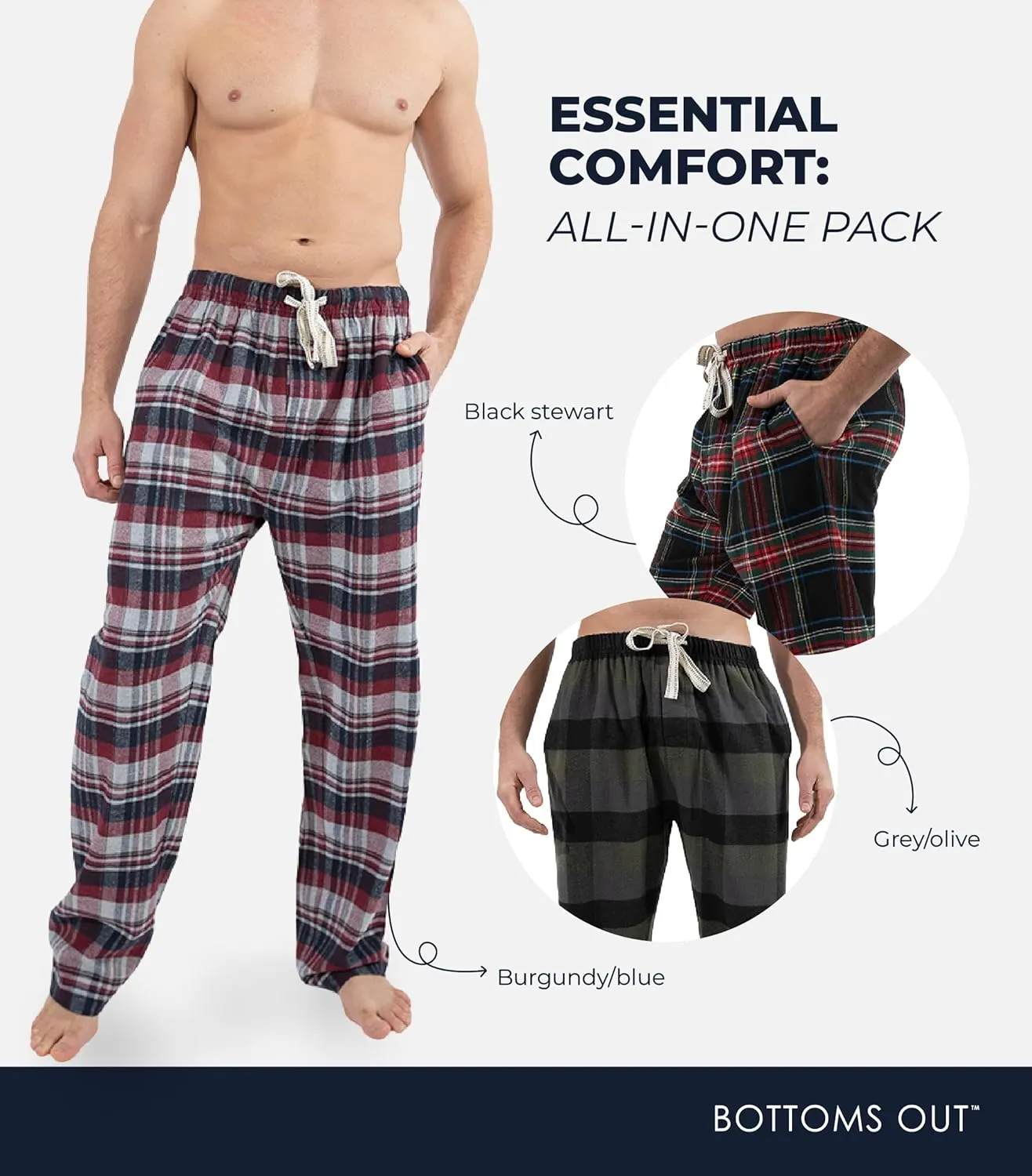 Bottoms Out Flannel Pant 3 Pack