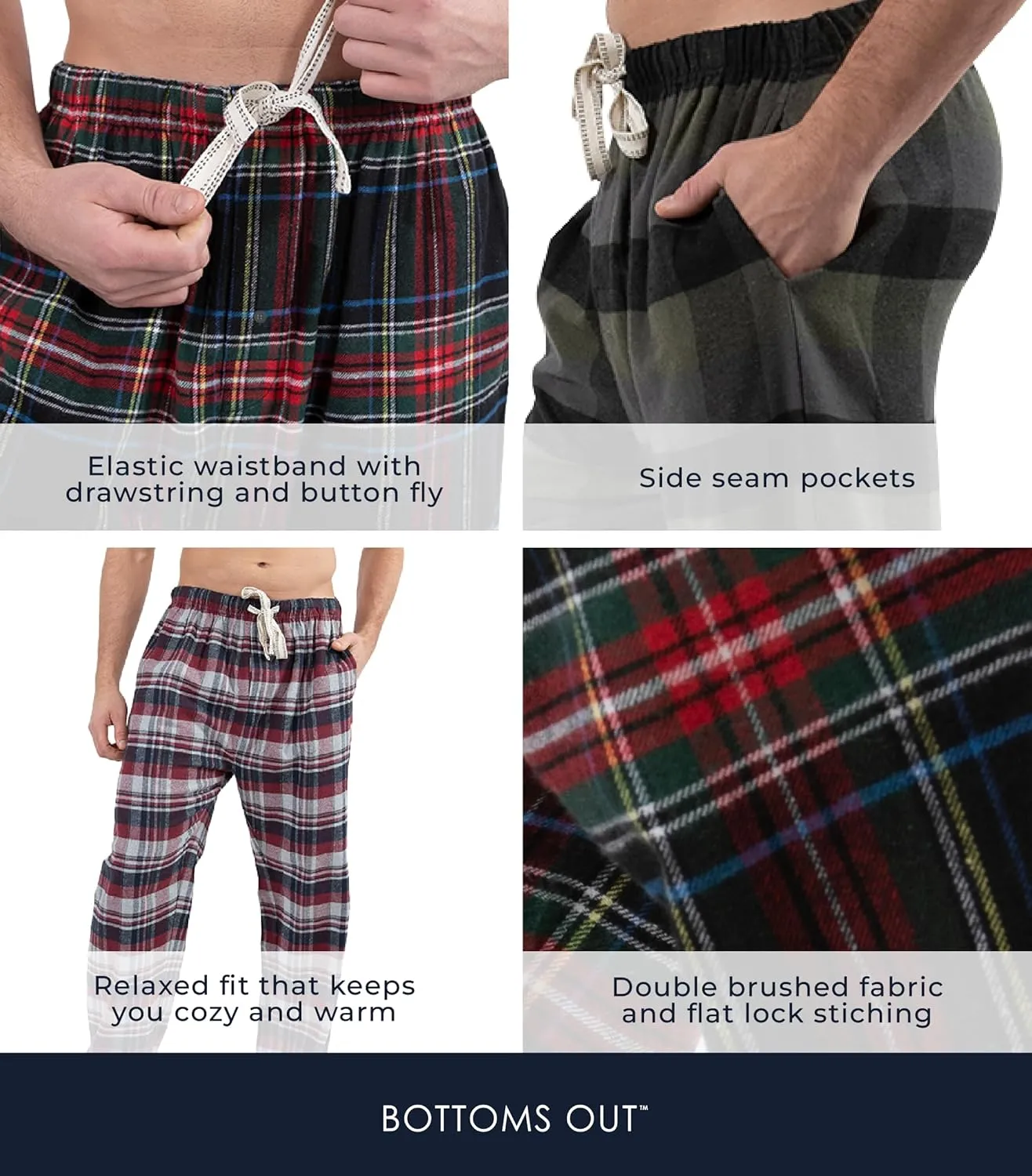 Bottoms Out Flannel Pant 3 Pack