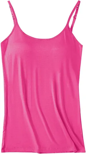 Camisole Tops for Women Built in Bra Spaghetti Strap Shelf Bra Tank Tops Sports Yoga Plus Size Underwear Camisoles