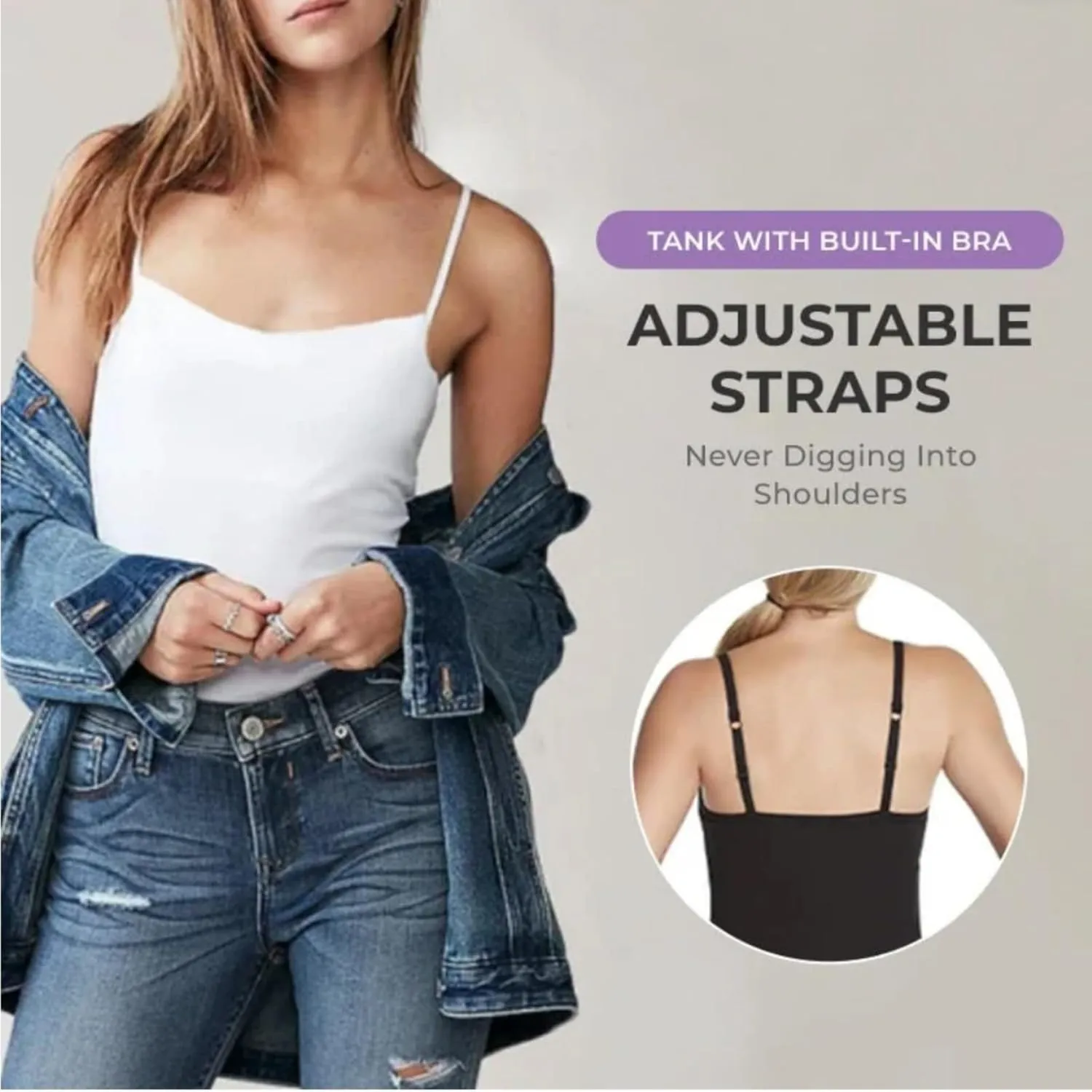 Camisole Tops for Women Built in Bra Spaghetti Strap Shelf Bra Tank Tops Sports Yoga Plus Size Underwear Camisoles