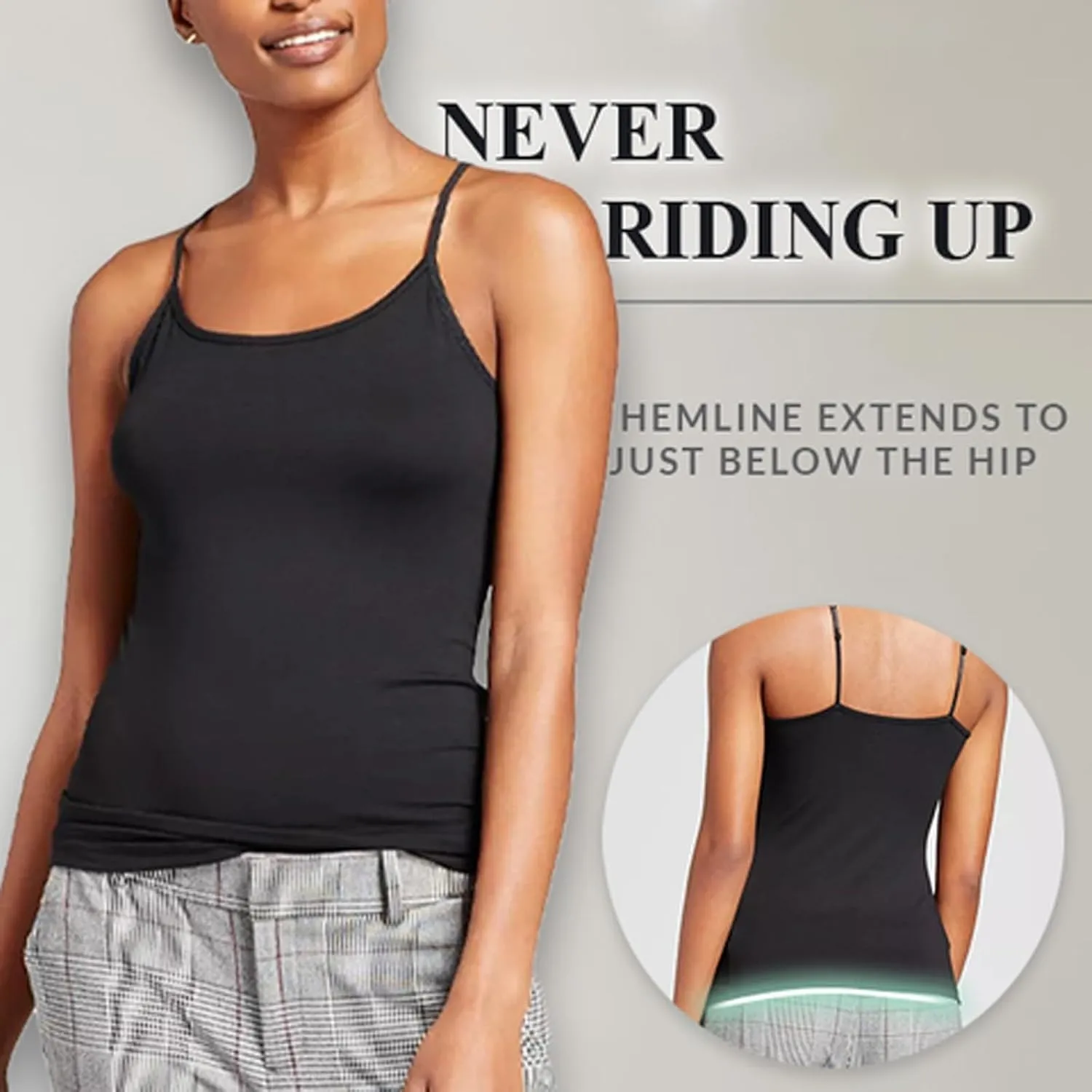 Camisole Tops for Women Built in Bra Spaghetti Strap Shelf Bra Tank Tops Sports Yoga Plus Size Underwear Camisoles