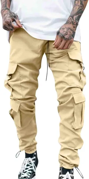 Cargo Pants for Men Baggy Joggers Pants Chino Trousers Sweatpants Long Pants Workout Trousers Men's Fleece Sweatpants