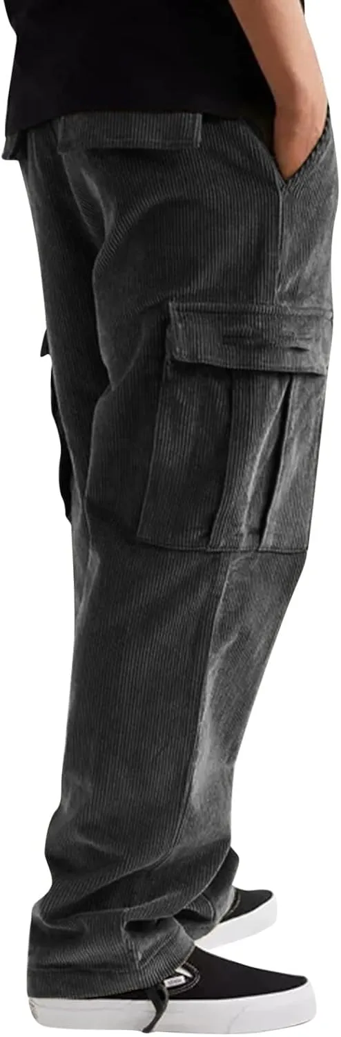 Cargo Pants for Men Relaxed Fit Mens Sweat Pants for Man Drawstring Sweatpants Athletic Pants for Mens Work Joggers