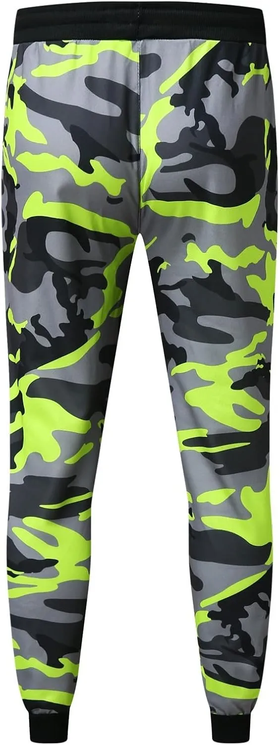 Casual Shot Camo Cargo Pants for Men Fitness Jogging Print Running Sports Outdoor Golf Tactical Military Training Trousers
