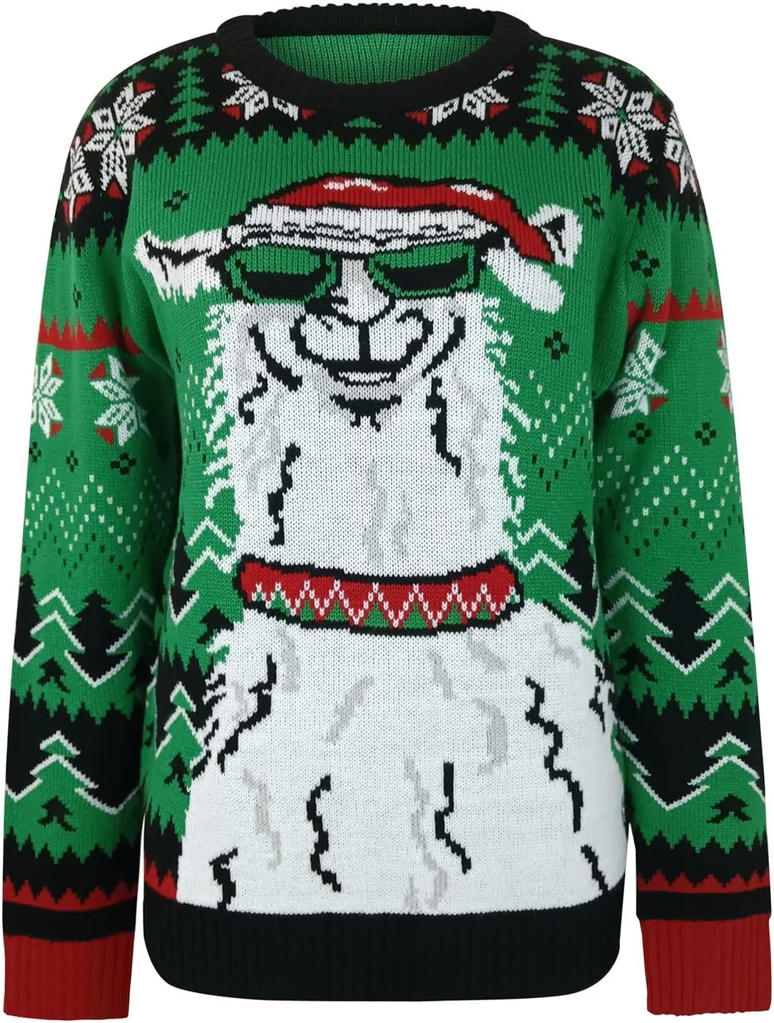 Christmas Sweater for Women 2023 Santa Claus Cute Pattern Jacquard Knit Sweatshirts Long Sleeve Pullover Tops