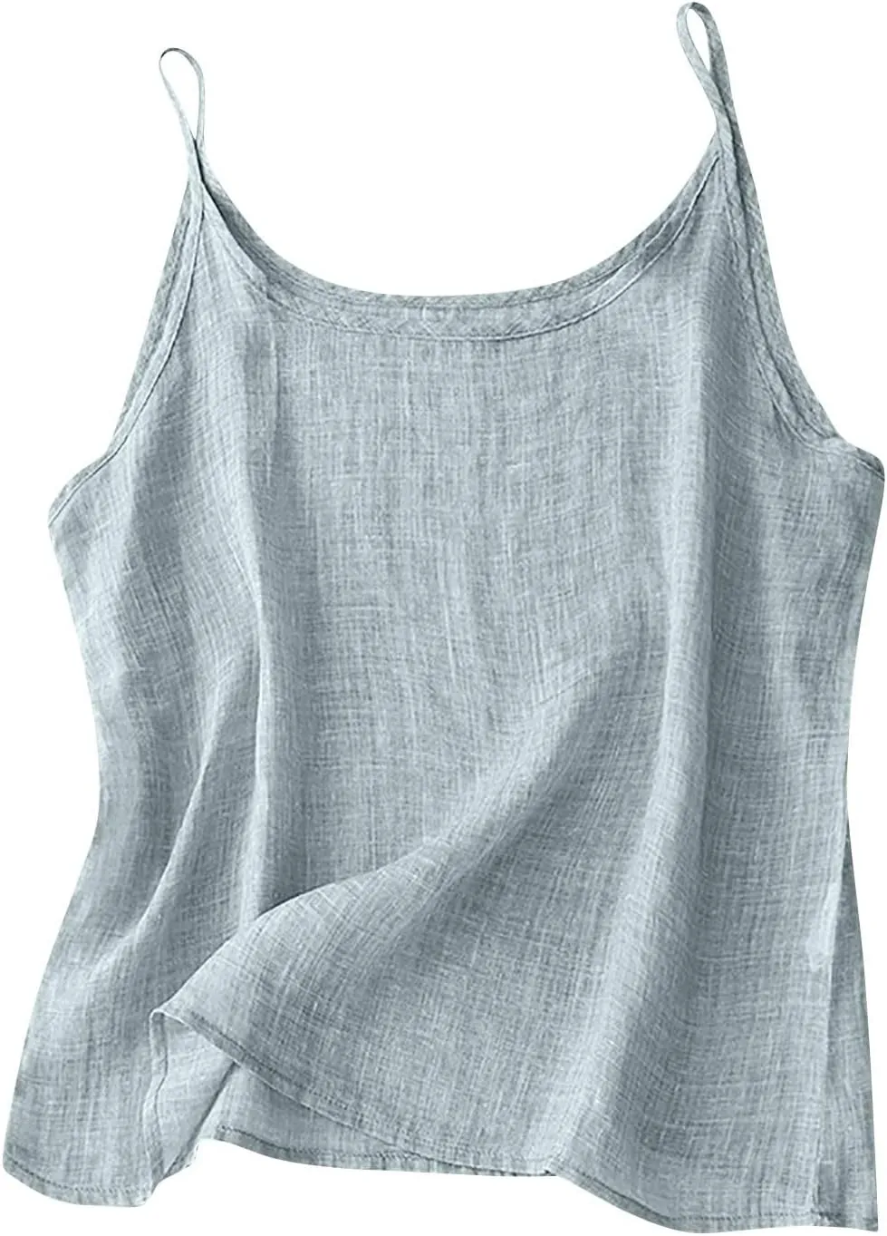 Cotton Linen Tank Tops for Women Casual Summer Gauze Shirt Basic Sleeveless Layering Camisoles Beach Vacation Clothes