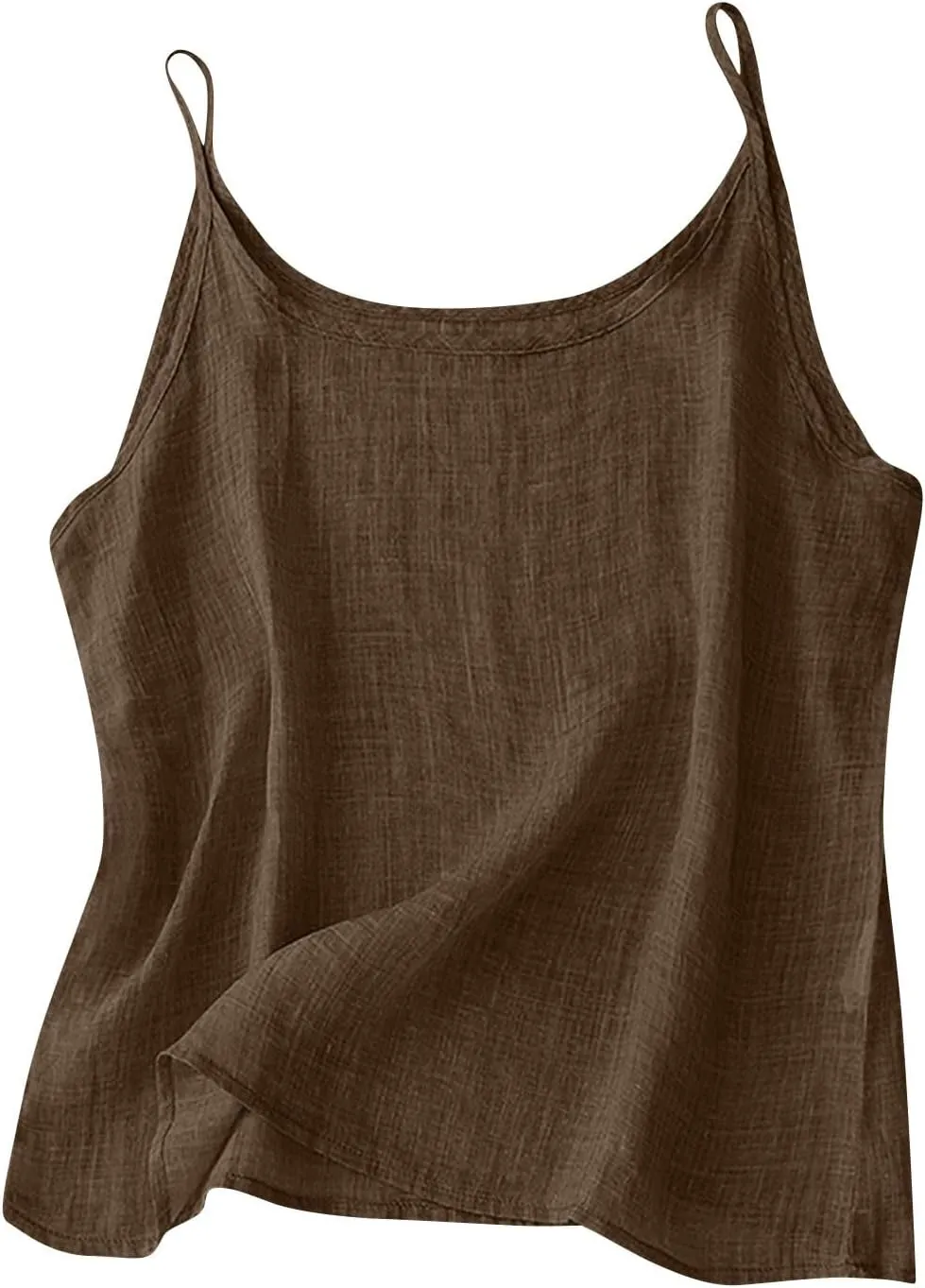 Cotton Linen Tank Tops for Women Casual Summer Gauze Shirt Basic Sleeveless Layering Camisoles Beach Vacation Clothes