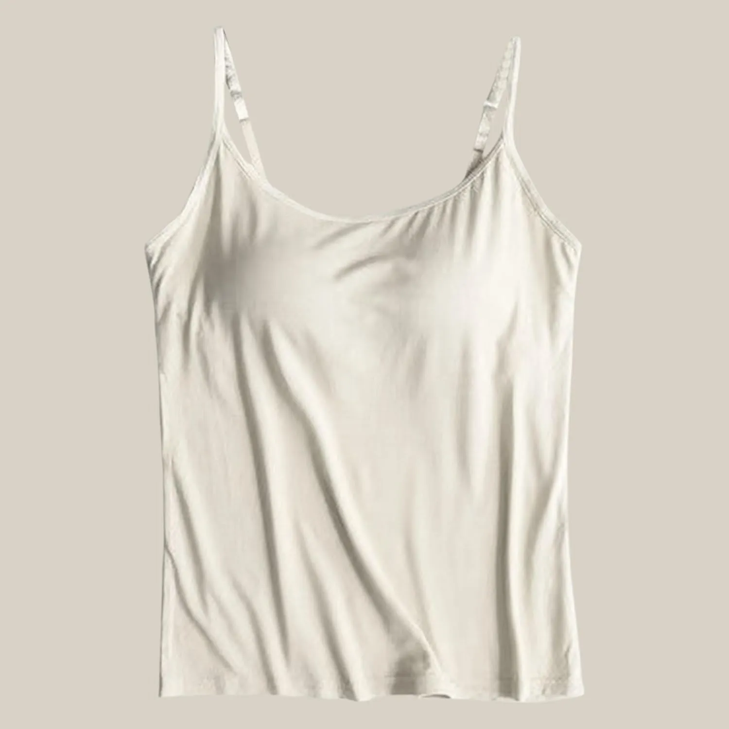 Cotton Shelf Bra Without Ring Cup Camisole Tops for Women Adjustable Spaghetti Strap Ballet Tank Summer Cami Shirt