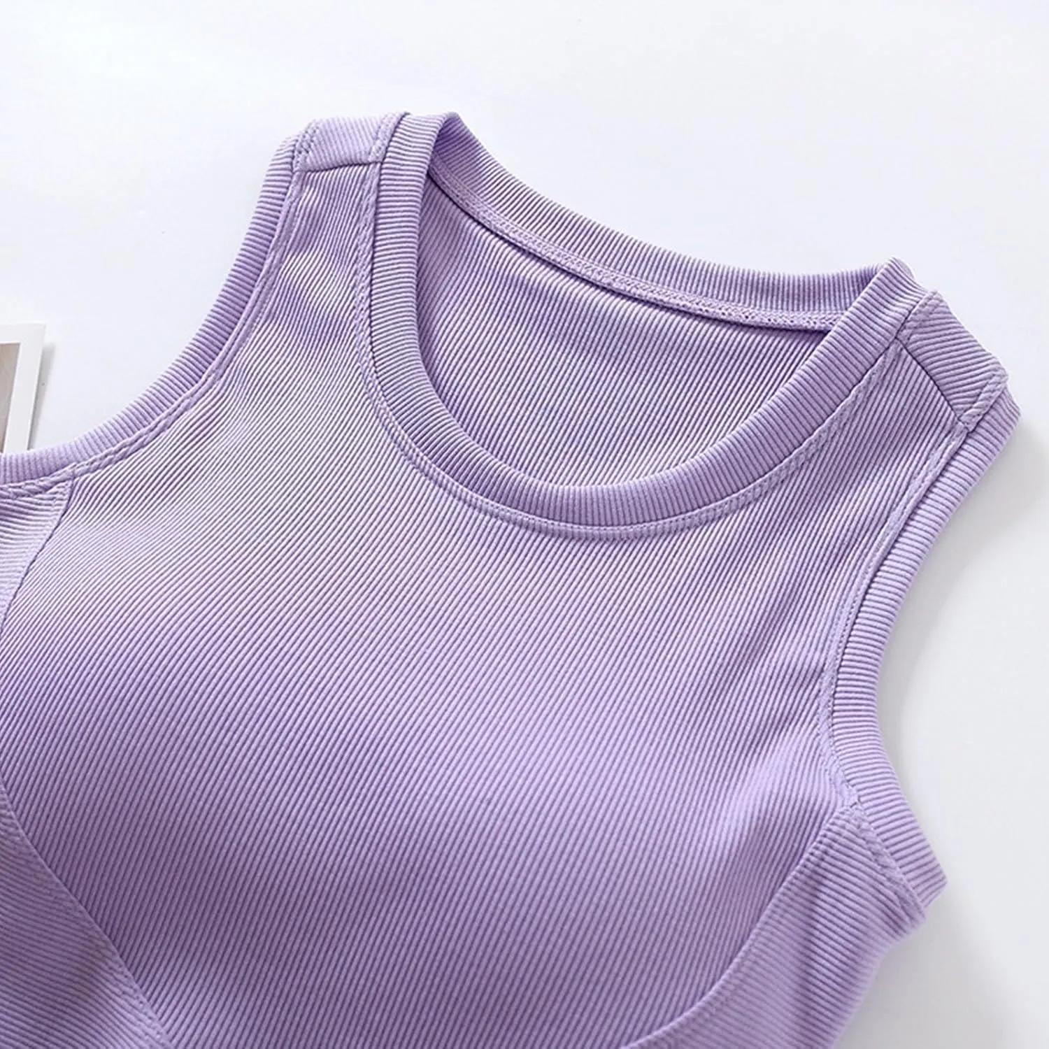 Cropped Sports Bras for Women Quick-Dry Padded Wirefree Workout Crop Cute Tank Tops Camisole Yoga Fitness Running Gym