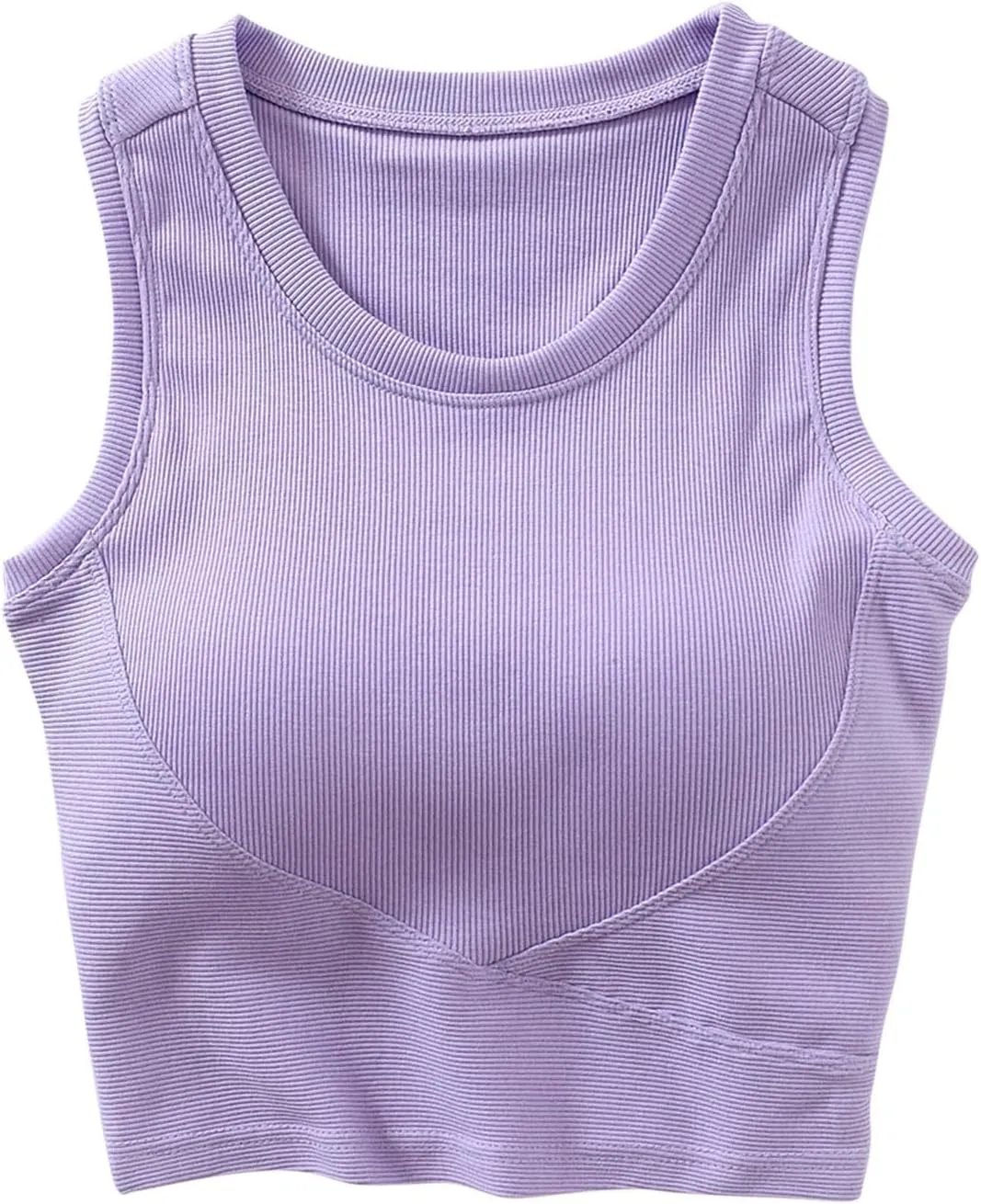 Cropped Sports Bras for Women Quick-Dry Padded Wirefree Workout Crop Cute Tank Tops Camisole Yoga Fitness Running Gym