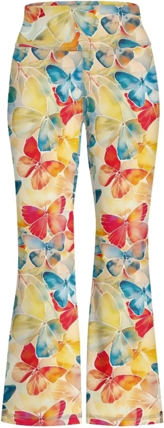 Girls Flared Leggings High Waisted Girls Bell Bottoms Bell Breathable Bottoms for Girls