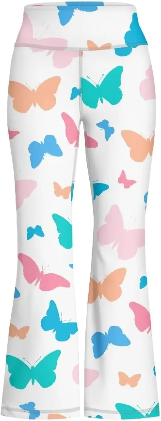 Girls Flared Leggings High Waisted Girls Bell Bottoms Bell Breathable Bottoms for Girls