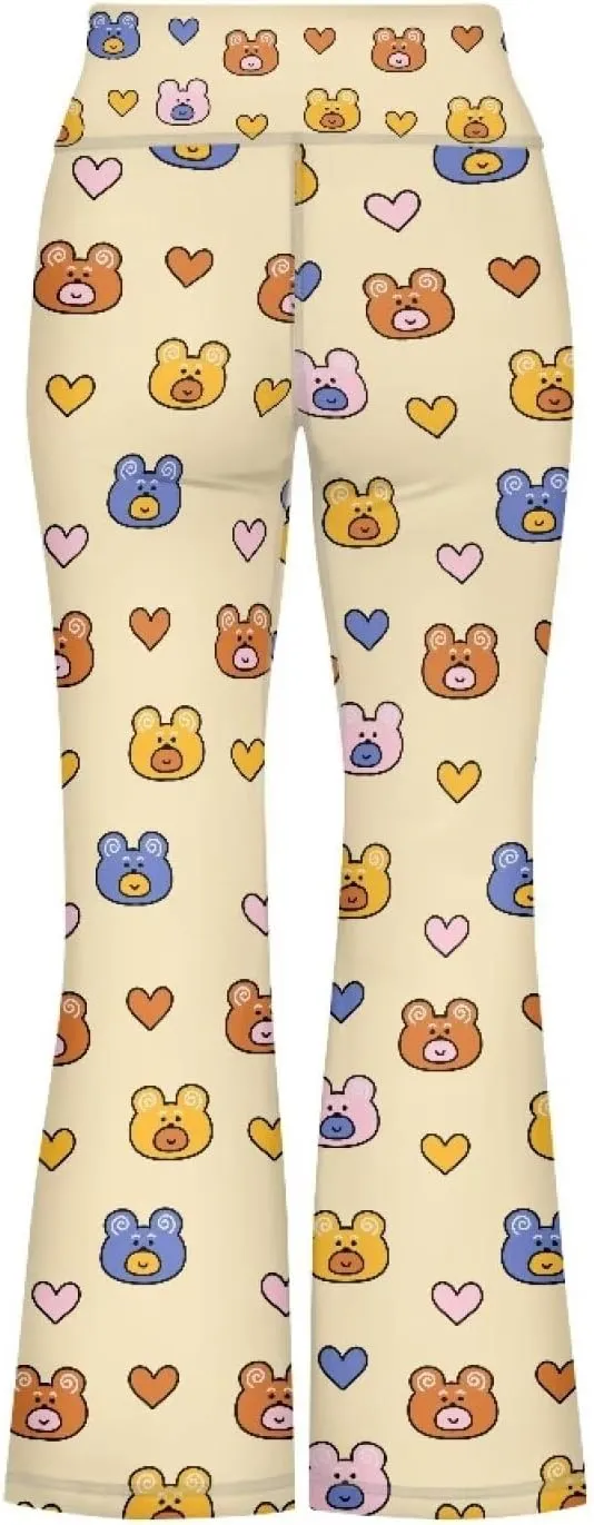 Girls Flared Leggings High Waisted Girls Bell Bottoms Bell Breathable Bottoms for Girls