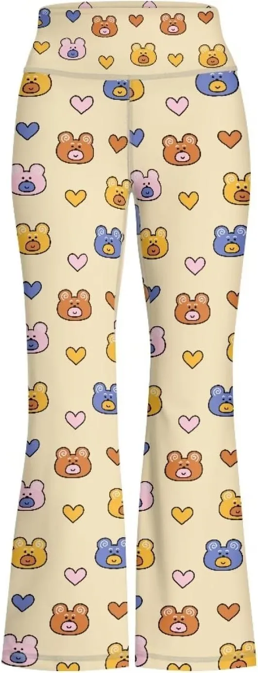 Girls Flared Leggings High Waisted Girls Bell Bottoms Bell Breathable Bottoms for Girls
