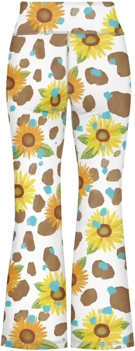 Girls Flared Leggings High Waisted Girls Bell Bottoms Bell Breathable Bottoms for Girls