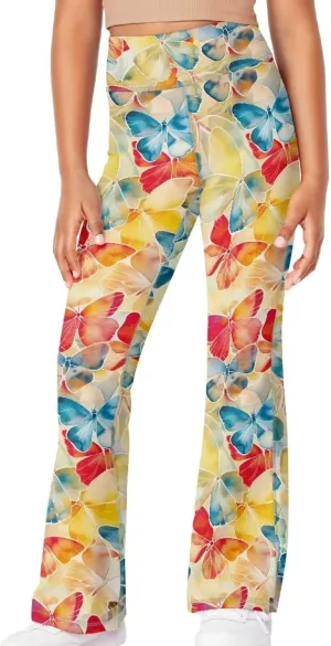 Girls Flared Leggings High Waisted Girls Bell Bottoms Bell Breathable Bottoms for Girls