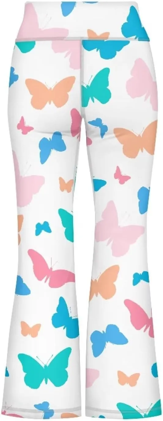 Girls Flared Leggings High Waisted Girls Bell Bottoms Bell Breathable Bottoms for Girls