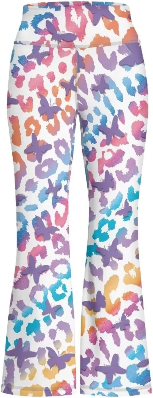 Girls Flared Leggings High Waisted Girls Bell Bottoms Bell Breathable Bottoms for Girls