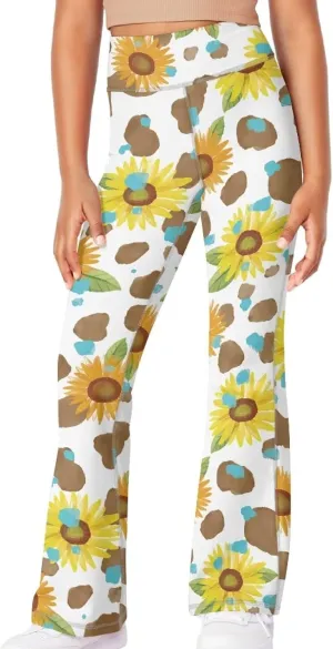 Girls Flared Leggings High Waisted Girls Bell Bottoms Bell Breathable Bottoms for Girls
