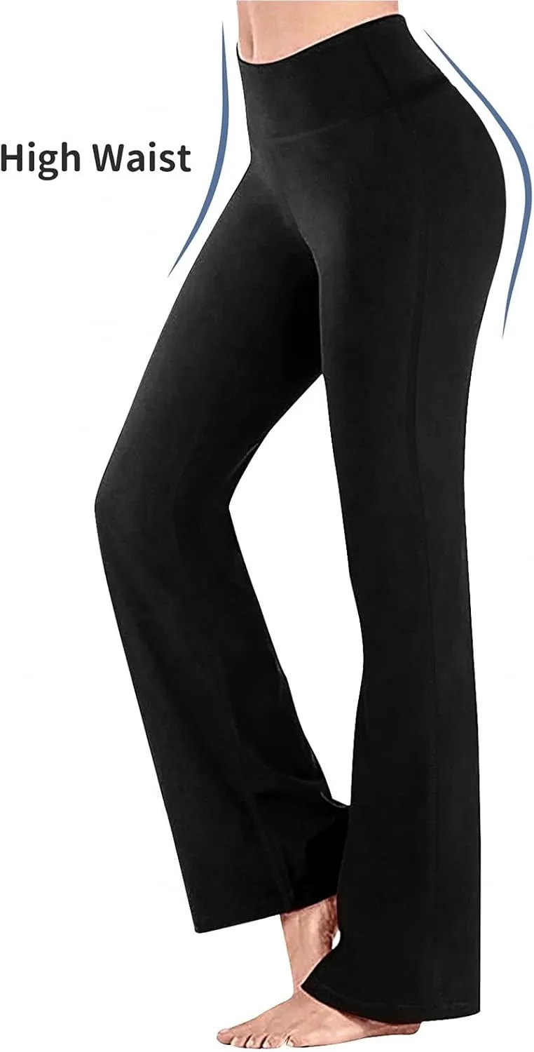 Girls High Waisted Flare Leggings Kids Bell Bottoms Stretch Yoga Dance Pants Bootcut Trousers Soft Flared Pants Bottoms