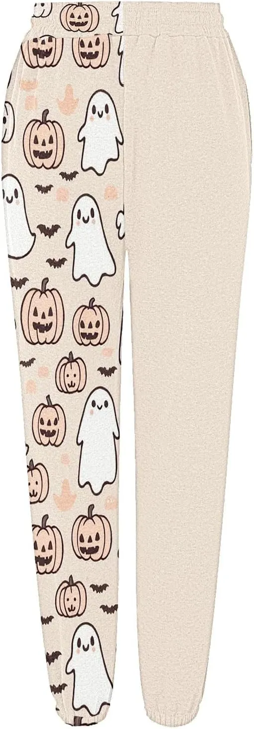 Halloween Pants Woman Joggers Pants Workout High Waisted Yoga Pants with Casual Elastic Waist Drawstring with