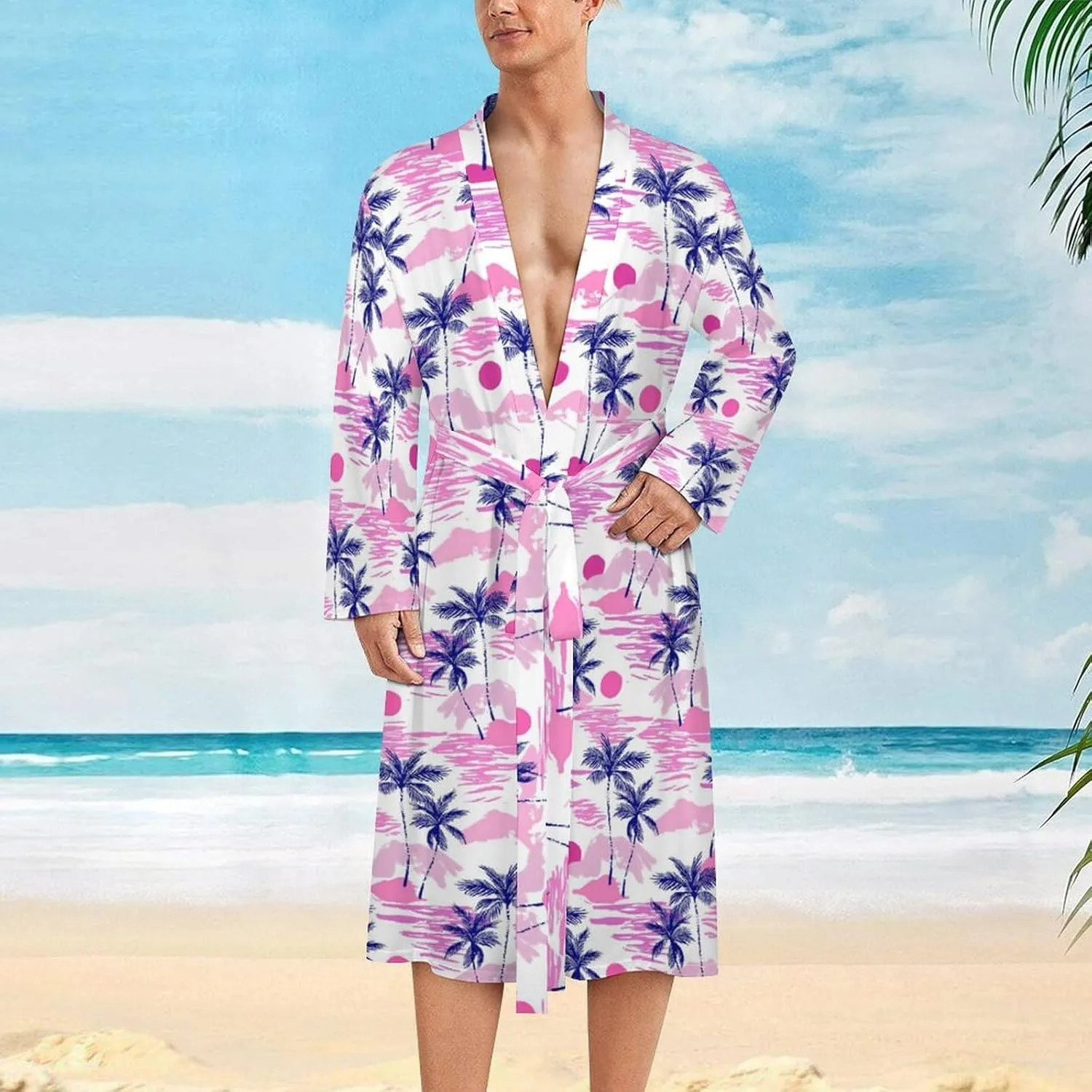 Halloween Party Green Bathrobes For Women Men Soft Spa Knit Bath Robes Long House Coat Wedding Sleepwear With Belt