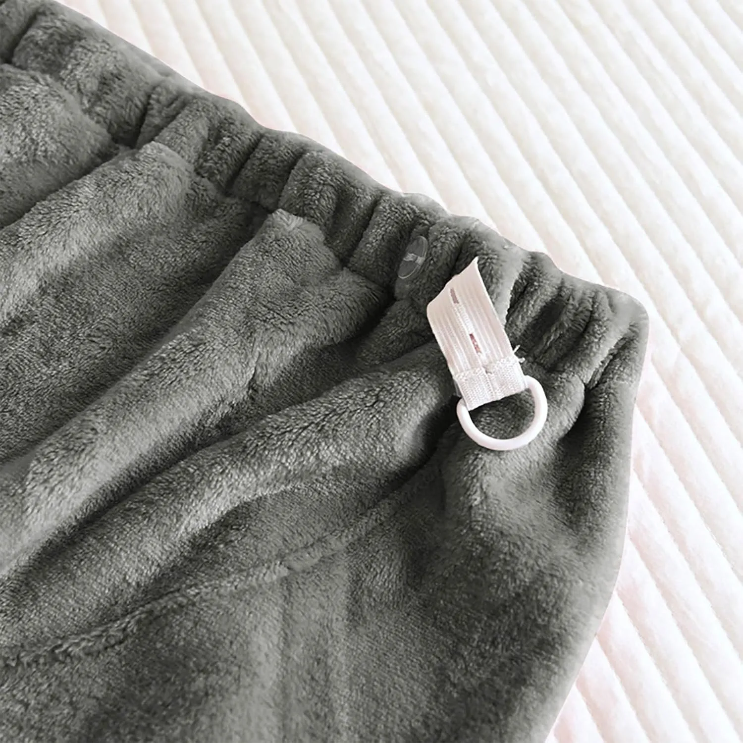 HGps8w Women's Adjustable Soft Flannel Pajama Pants Fleece Fuzzy Winter Warm Lounge Pants Comfy Pajama Bottoms Sleepwear