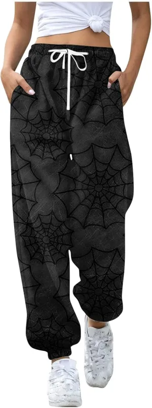 High Waisted Pants for Women Casual Sweatpants with Pockets Baggy 2024 Trendy Cinch Bottom Jogger Pants Plus Size