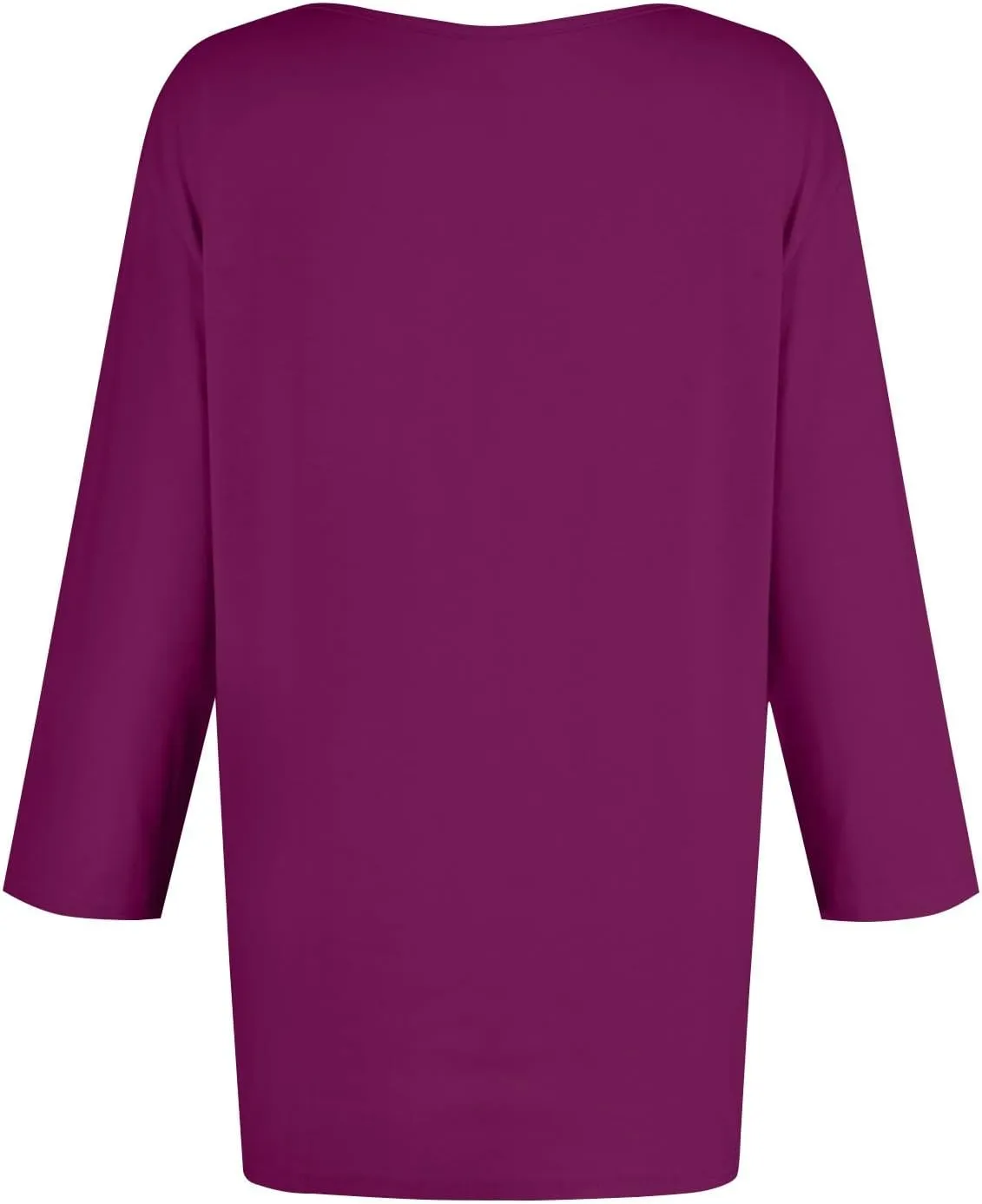 HTHLVMD Womens 3/4 Sleeve Fall Fashion Tops 2025 Oversized Causal Crewneck Solid Color Basic Shirts for Women 2025