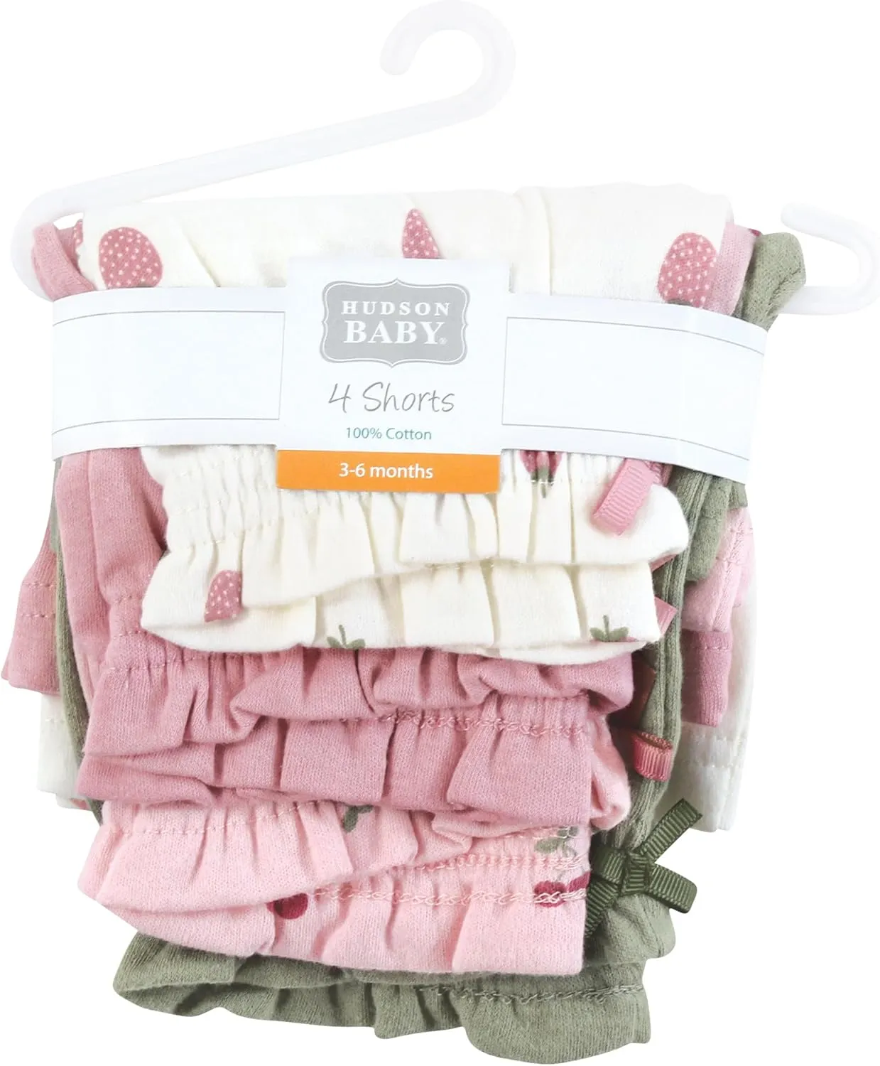 Hudson Baby Unisex Baby Shorts Bottoms 4-Pack