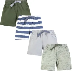 Hudson Baby Unisex Baby Shorts Bottoms 4-Pack