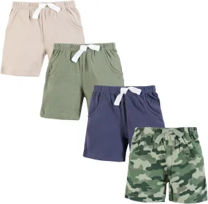 Hudson Baby Unisex Baby Shorts Bottoms 4-Pack