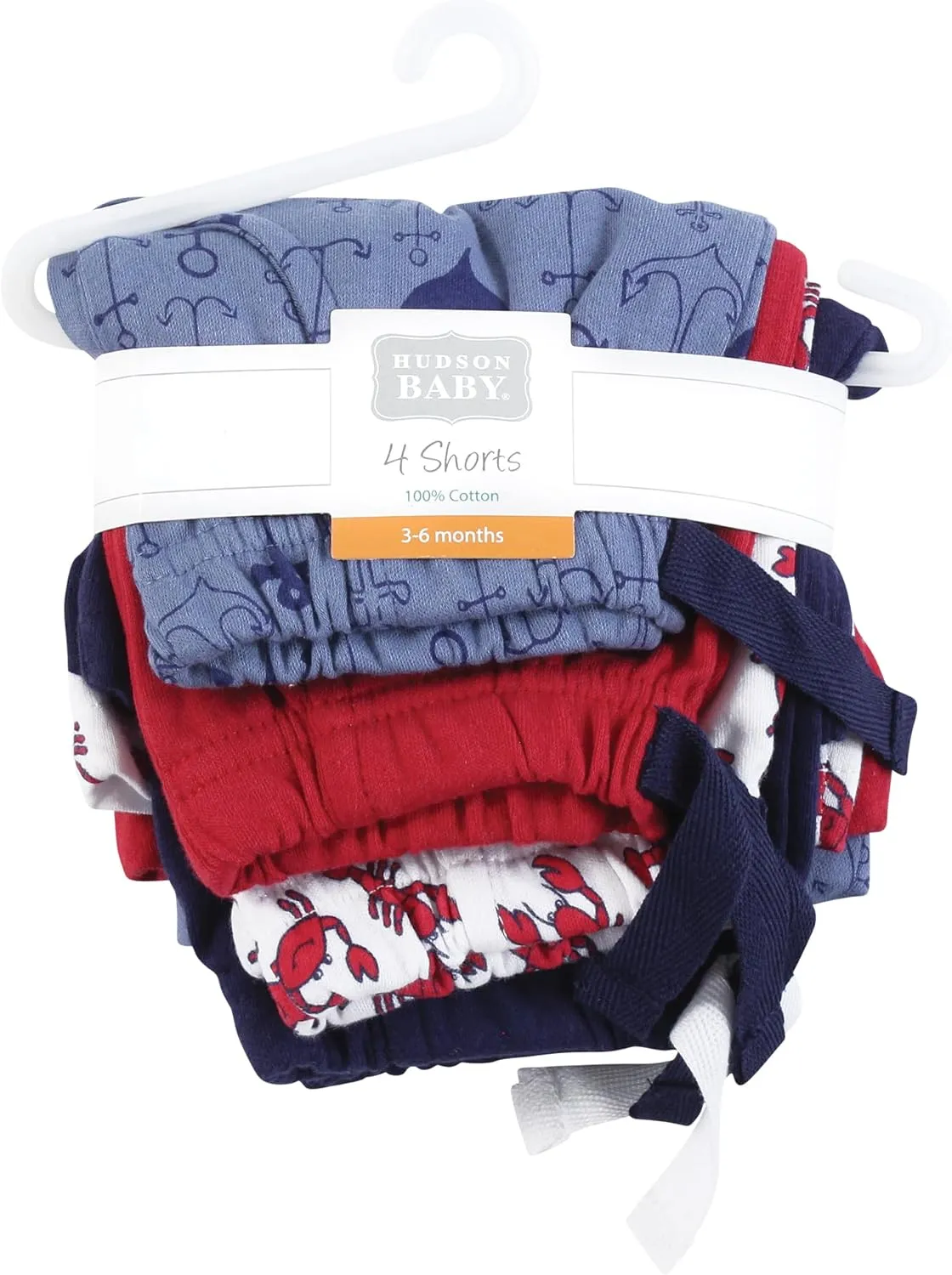 Hudson Baby Unisex Baby Shorts Bottoms 4-Pack