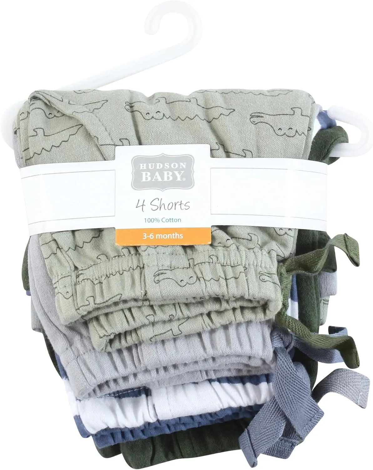 Hudson Baby Unisex Baby Shorts Bottoms 4-Pack