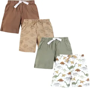 Hudson Baby Unisex Baby Shorts Bottoms 4-Pack