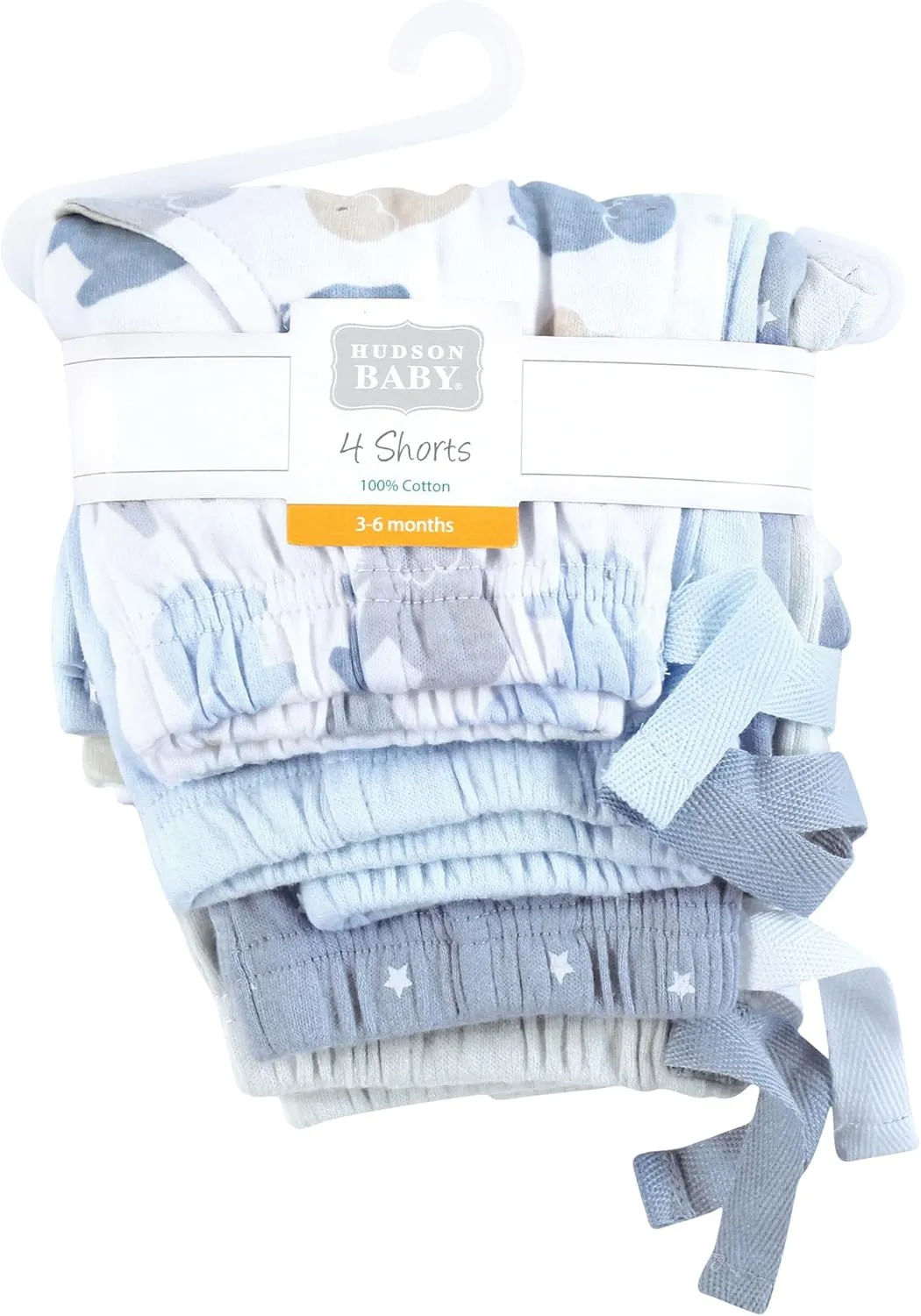 Hudson Baby Unisex Baby Shorts Bottoms 4-Pack