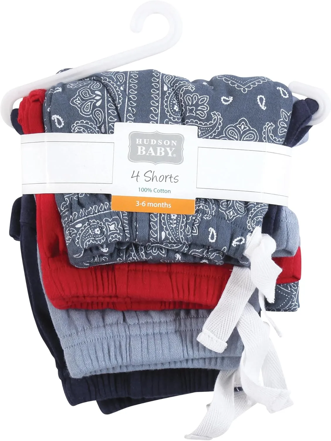 Hudson Baby Unisex Baby Shorts Bottoms 4-Pack