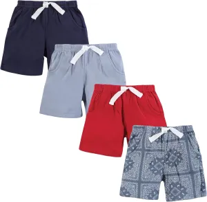 Hudson Baby Unisex Baby Shorts Bottoms 4-Pack