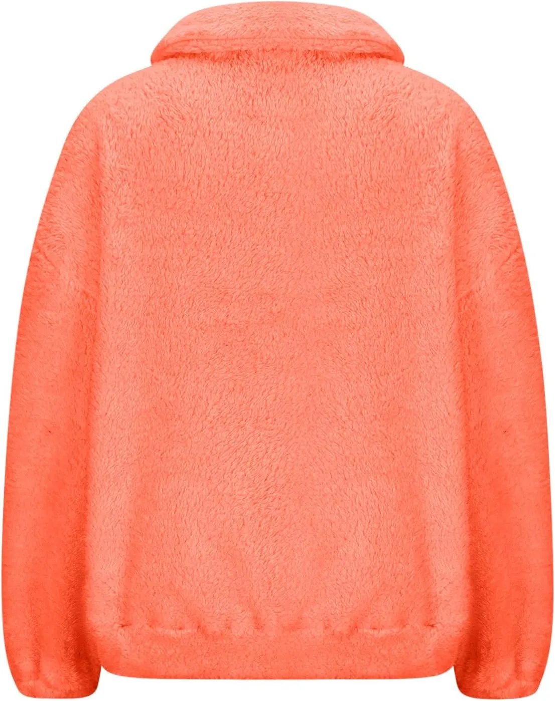lcziwo Womens Fleece Cropped Sweatshirt Fuzzy Sherpa Half Zip Pullover Tops Oversized Warm Winter Coat with Pockets