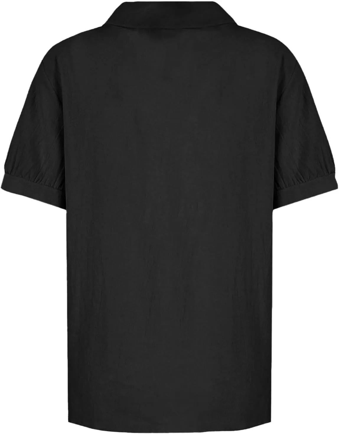Linen Shirts for Women Summer Lightweight Short Sleeve Tunic Tshirts Cute Collared Tops Business Work Casual Blouses