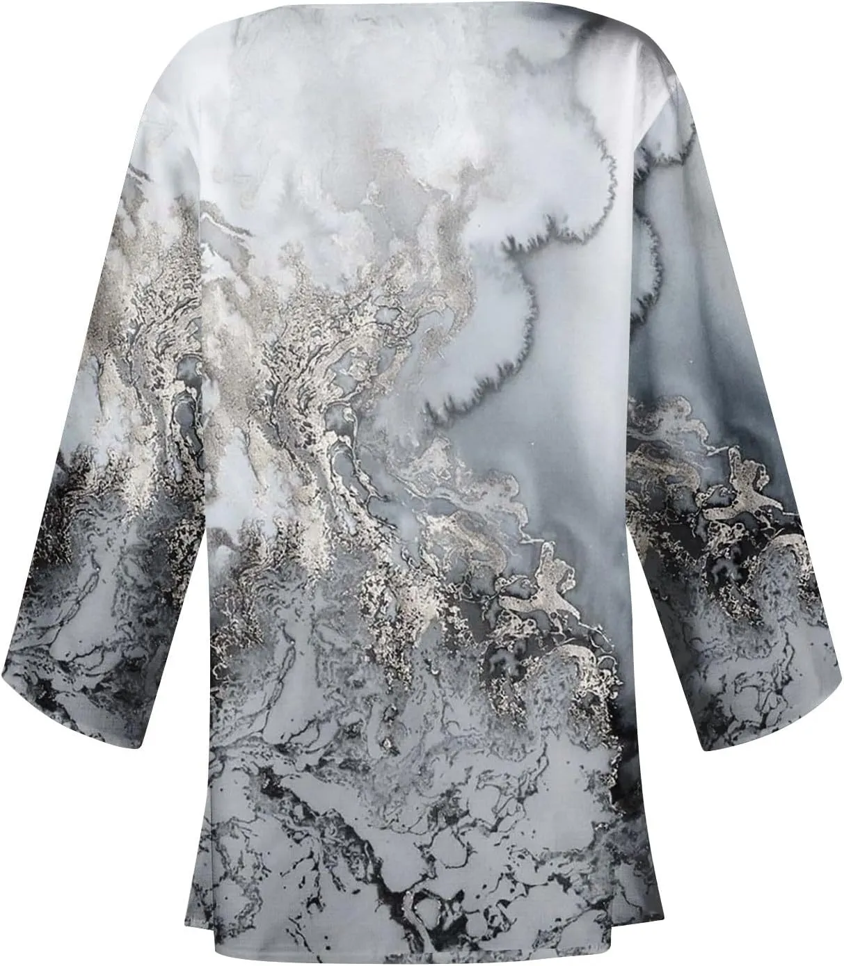 Long Sleeve Kimono for Womens Retro Print Casual Duster Blouse Tops Coat 3/4 Sleeve Jackets Lightweight Cardigans