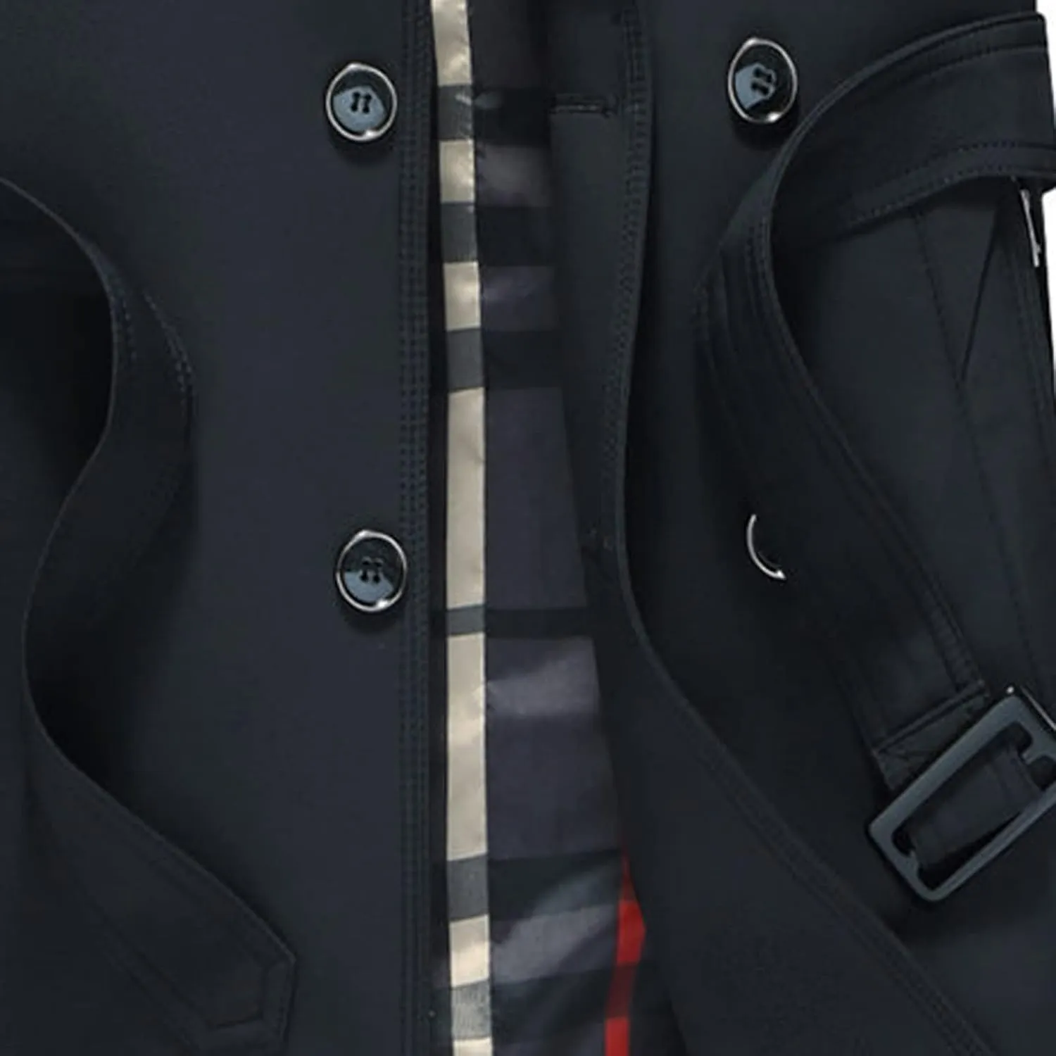 Maiyifu-GJ Mens Casual Double Breasted Trench Coat Casual Lapel Slim Windbreaker Jacket Warm Stylish Long Overcoat with Belt