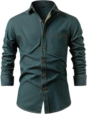 Man Loose Fit Tshirts High Neck Tee Tops for Man Long Sleeve Cardigan Plain Winter Fall Shirts 2025 Trendy Y2K